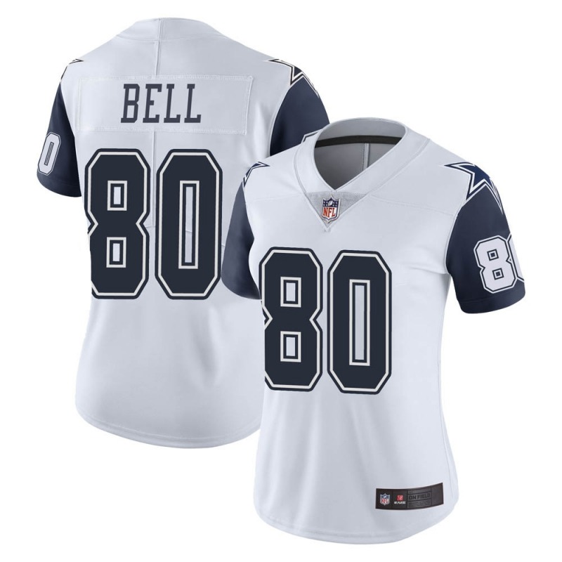 2020 Nike NFL Women Dallas Cowboys #80 Blake Bell White Limited Color Rush Vapor Untouchable Jersey